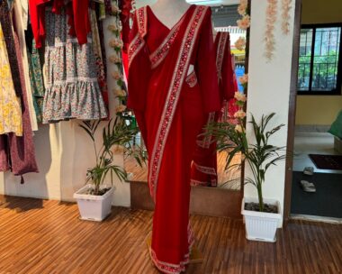 Red Sari Set
