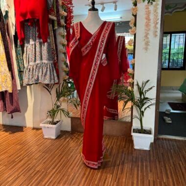 Red Sari Set