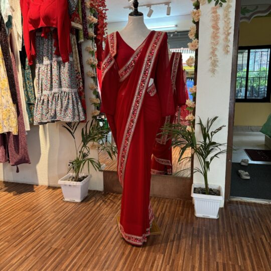 Red Sari Set