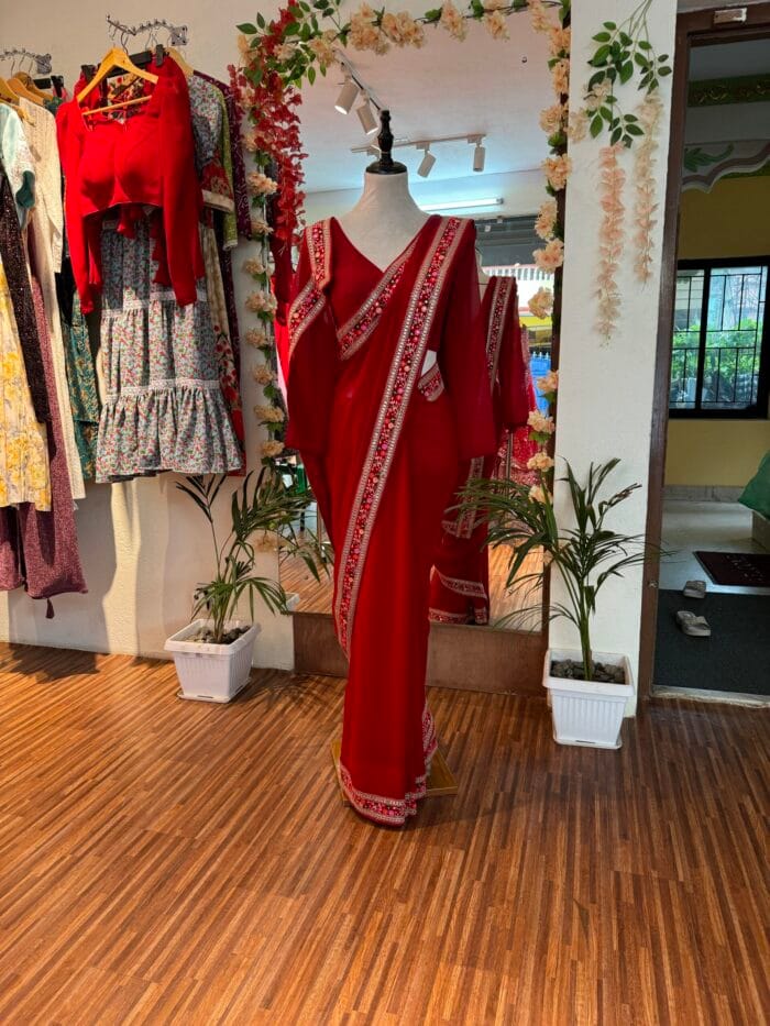 Red Sari Set