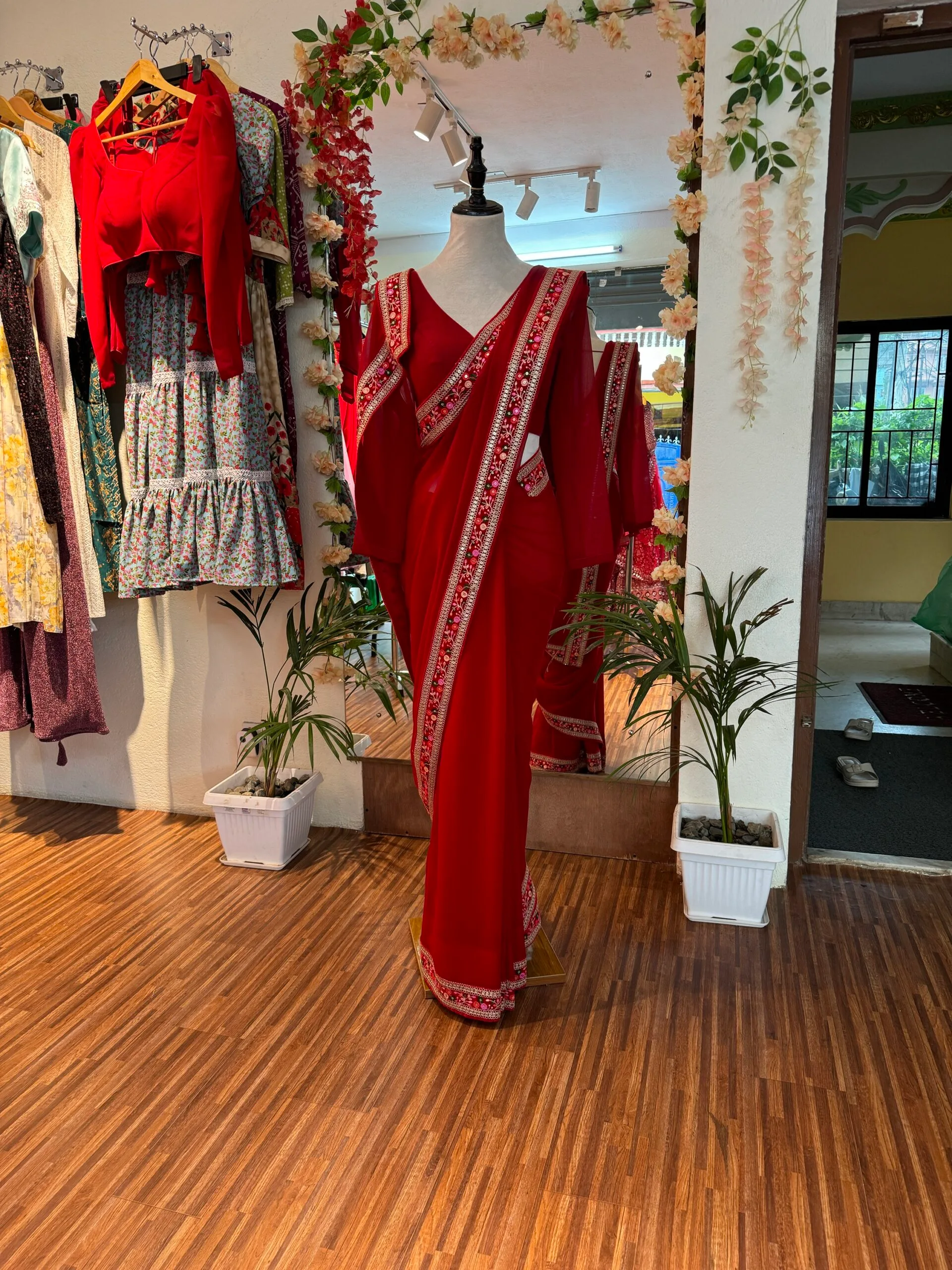 Sublime Classic Red Sari Set