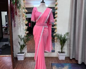 Sublime Blush Pink Sari