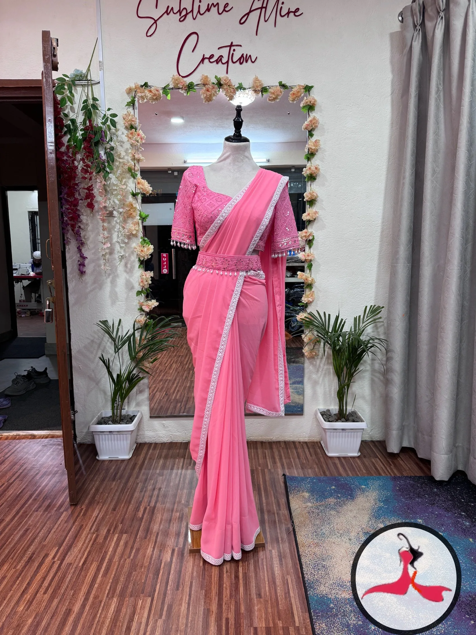 Sublime Blush Pink Sari